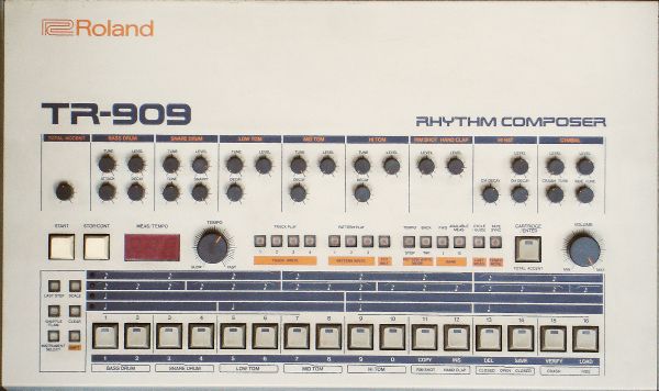 Roland TR-909; etupaneeli